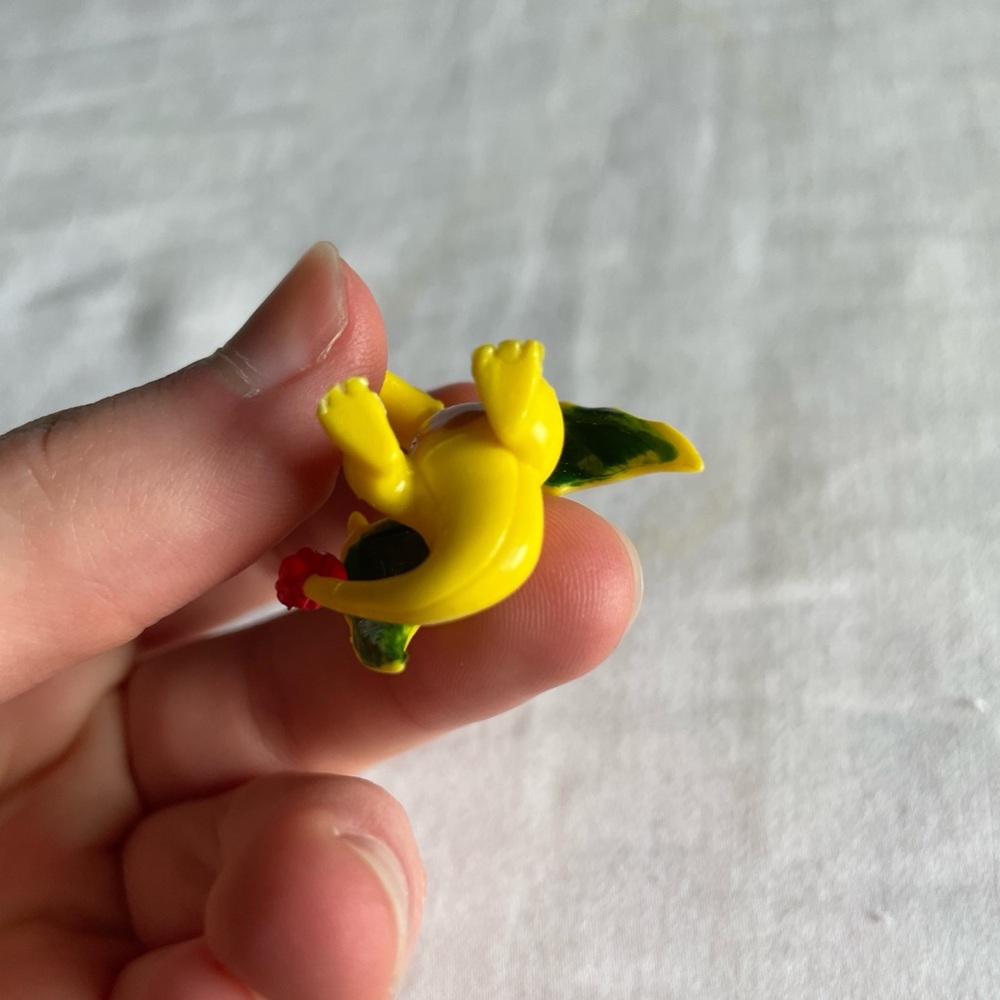 Charizard Yellow Dragon Figurine with Green and Red Accents - Picture 4 of 4